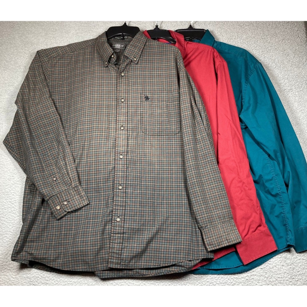 Casual Shirts Men's Large Long Sleeve Button Work Around House Workwear Lot of 3